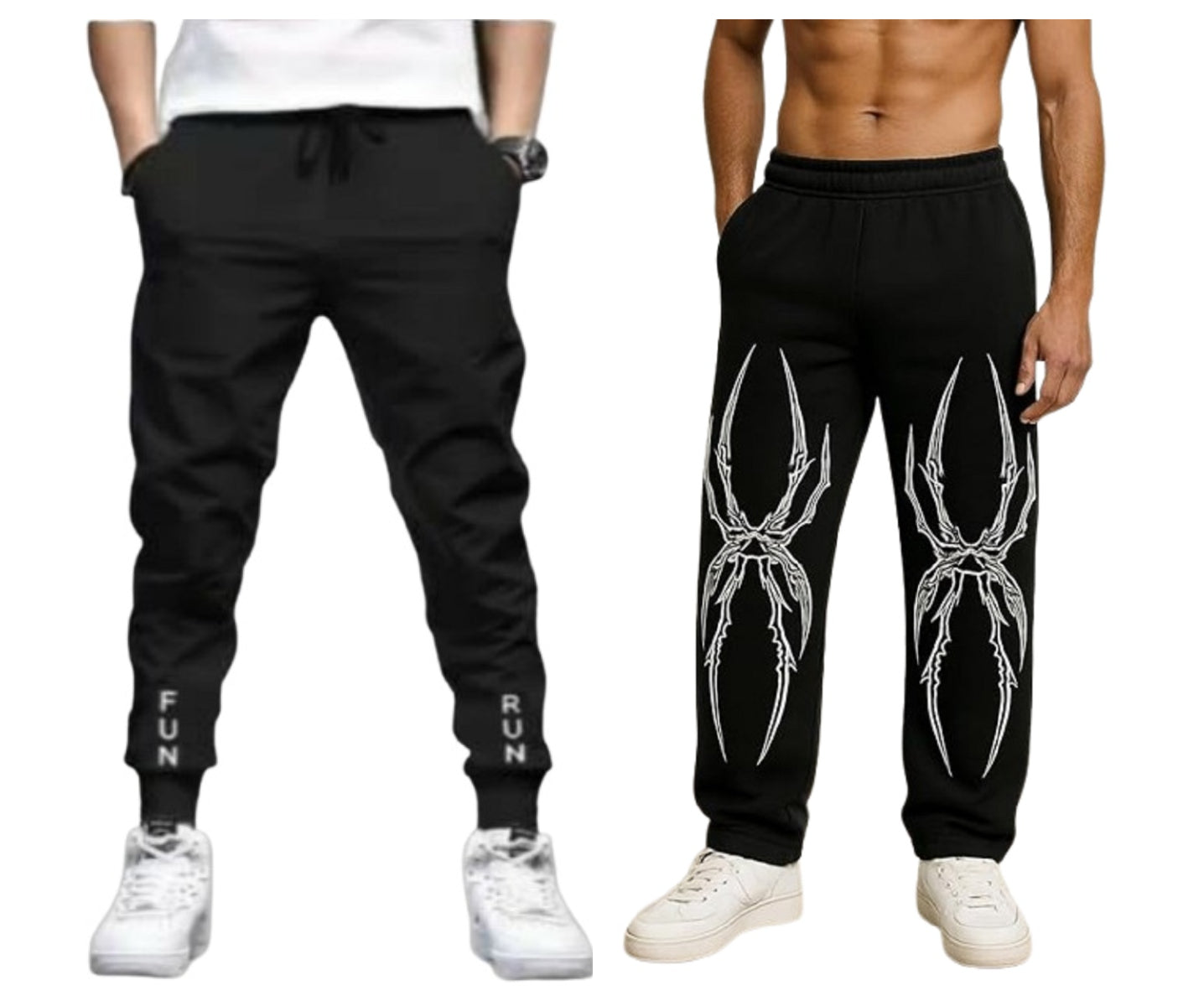 Attitude Combo Men's Regular Fit Printed Lower– Cotton Blend Joggers with Elastic Waistband & Pockets |