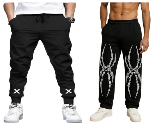 Attitude Men's Regular Fit Printed Baggy– Cotton Blend Joggers