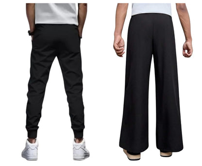 Attitude Combo Men's Regular Fit Printed Lower– Cotton Blend Joggers with Elastic Waistband & Pockets |