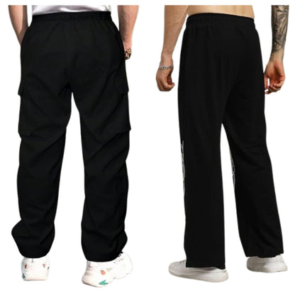 Attitude Combo Men's Regular Fit Printed Lower– Cotton Blend Joggers with Elastic Waistband & Pockets |