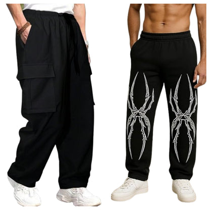 Attitude Combo Men's Regular Fit Printed Baggy \ Cargo Lower