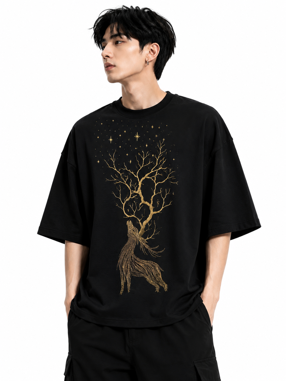 Attitude T-Shirts for Men | Oversized T-Shirt | Wild Life Printed t shirt | 100% Pure Cotton T Shirt