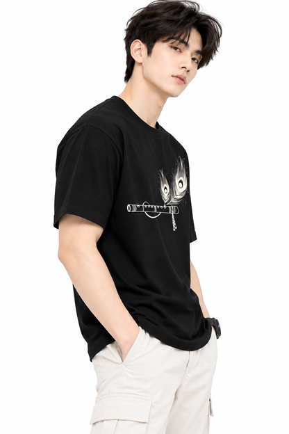 Attitude T-Shirts for Men | India's Number one Trending Brand | Murli Printed | 100% Pure Cotton Oversized Printed Tee