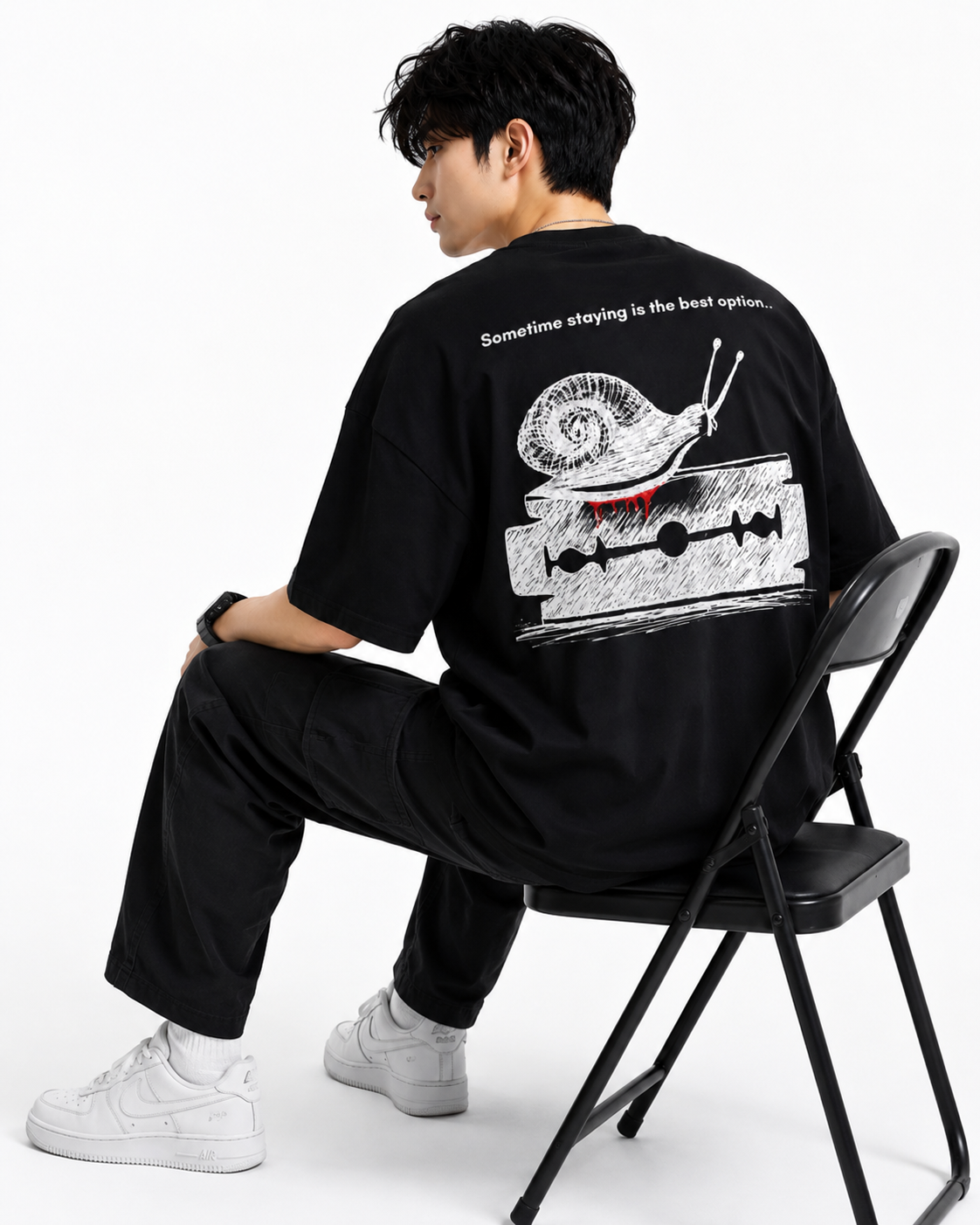 Attitude men slogan Printed Oversized tshirt | Baggy T Shirt