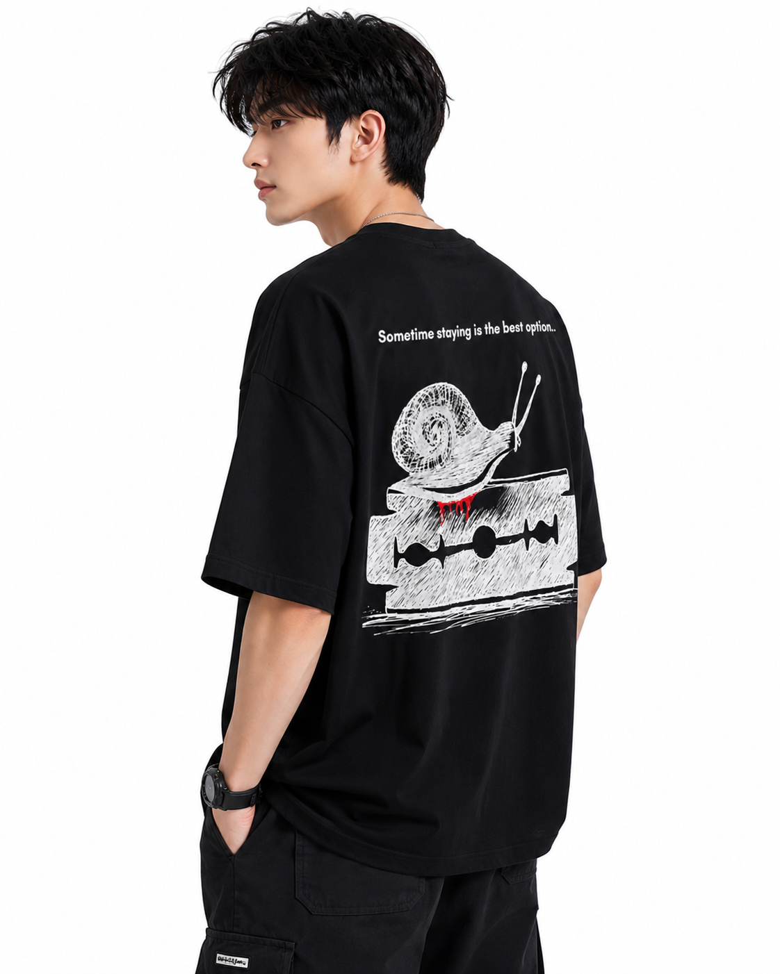 Attitude men slogan Printed Oversized tshirt | Baggy T Shirt