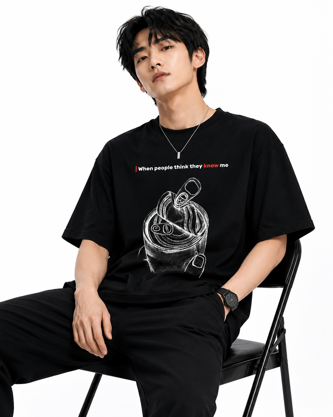Attitude T-Shirts for Men | Oversized Slogan Printed T-Shirt for Men | Cotton T Shirt For Men
