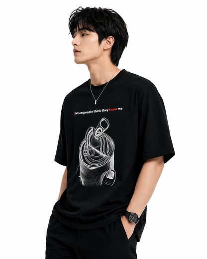 Attitude T-Shirts for Men | Oversized Slogan Printed T-Shirt for Men | Cotton T Shirt For Men