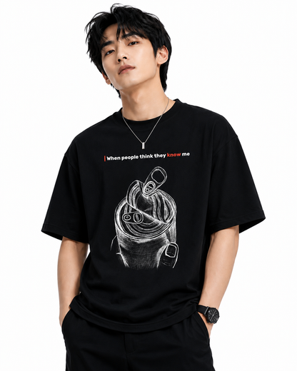 Attitude T-Shirts for Men | Oversized Slogan Printed T-Shirt for Men | Cotton T Shirt For Men