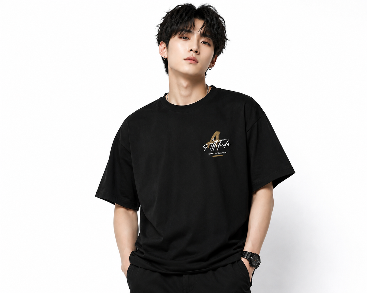 Attitude Oversized Anime Graphic T-Shirt for Men | Mens LoosE Fit Back Printed Oversized Tshirt