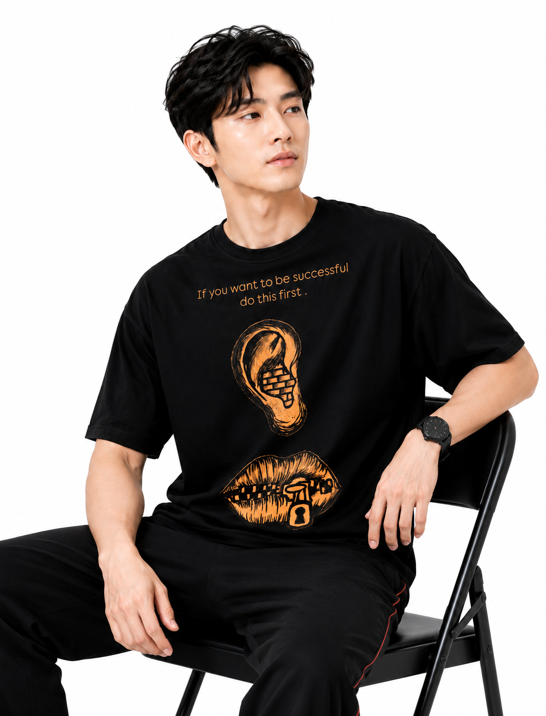 Attitude Men Slogan Printed Oversized tshirt For Men| Slogan Trending T- Shirt
