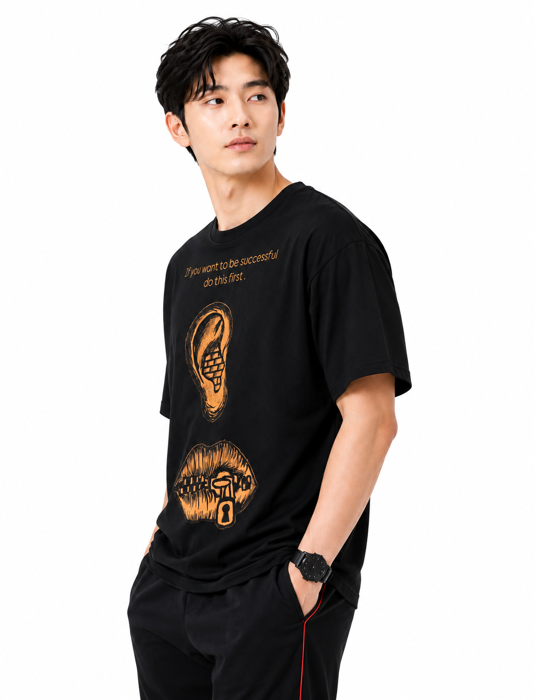 Attitude Men Slogan Printed Oversized tshirt For Men| Slogan Trending T- Shirt