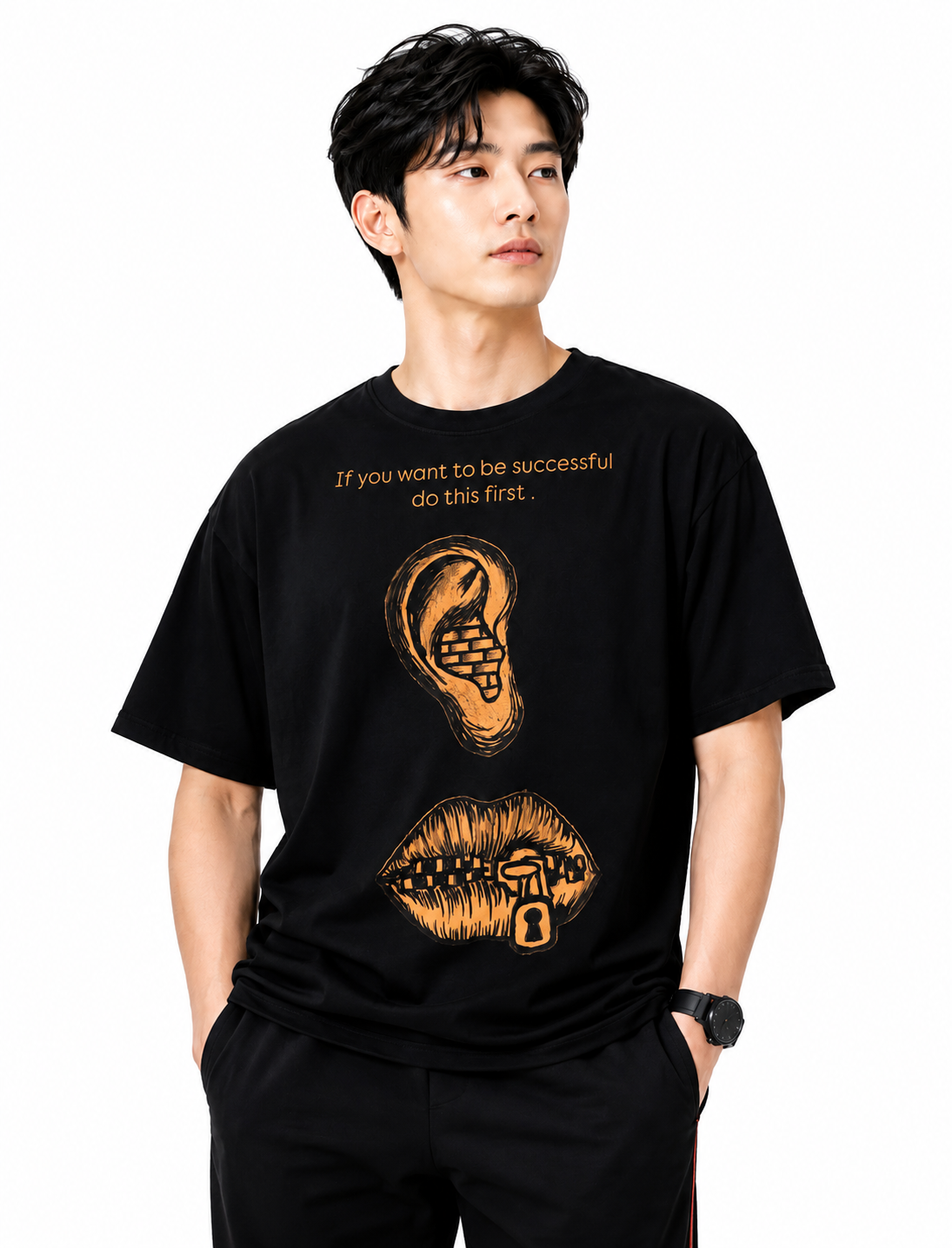 Attitude Men Slogan Printed Oversized tshirt For Men| Slogan Trending T- Shirt