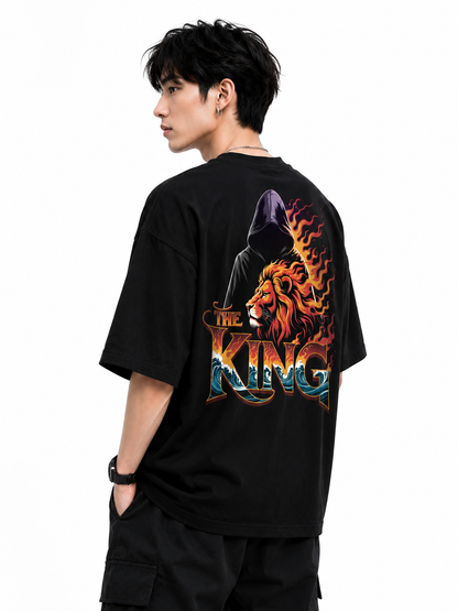 Attitude Men's King Printed T-Shirt | Premium Cotton Casual Round Neck Tee for Men