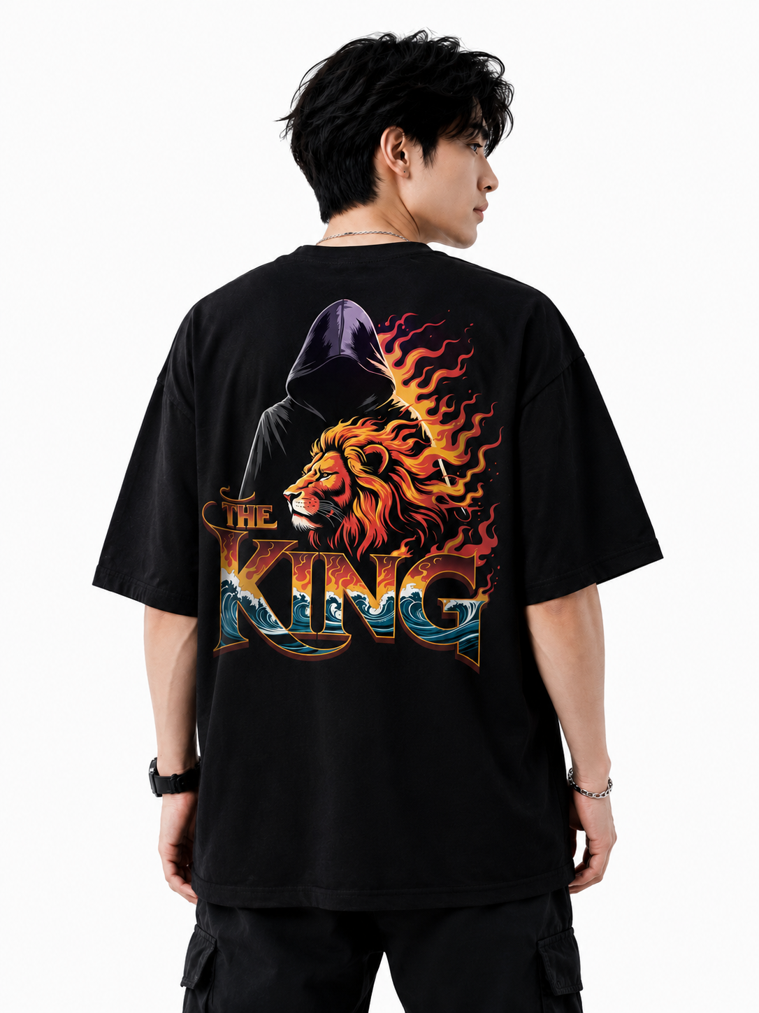 Attitude Men's King Printed T-Shirt | Premium Cotton Casual Round Neck Tee for Men