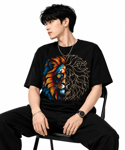 Attitude T-Shirts for Men, | Premium Cotton Casual Round Neck Tee for Men | Oversized Printed T-Shirt for Men