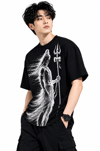 Attitude T-Shirts for Men | Mahadev Printed T- Shirt | Oversized Printed T-Shirt |  100% Pure Cotton T Shirt