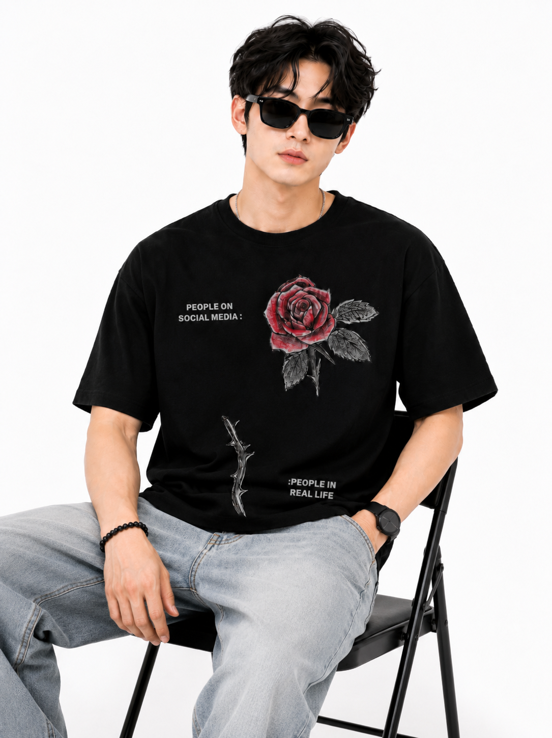 Attitude T-Shirts for Men | Oversized Slogan Printed T-Shirt for Men | 100% Pure Cotton T Shirt For Men