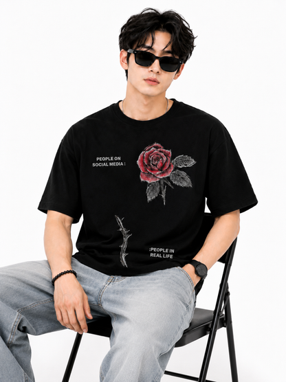 Attitude T-Shirts for Men | Oversized Slogan Printed T-Shirt for Men | 100% Pure Cotton T Shirt For Men