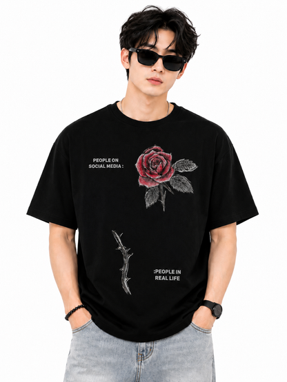 Attitude T-Shirts for Men | Oversized Slogan Printed T-Shirt for Men | 100% Pure Cotton T Shirt For Men