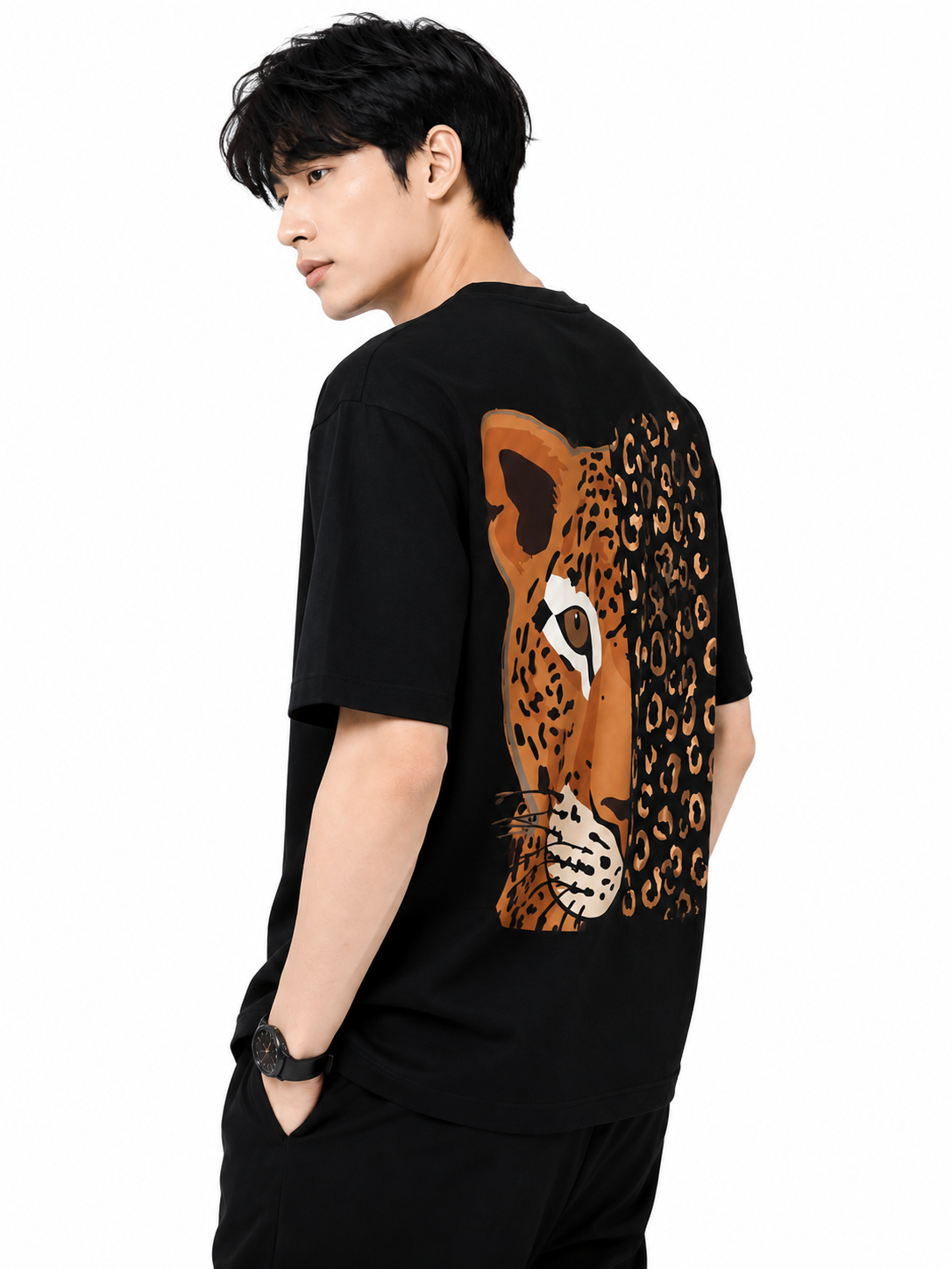 Attitude T-Shirts for Men | Oversized Printed T-Shirt | Wild Life | Cotton T Shirt For Men