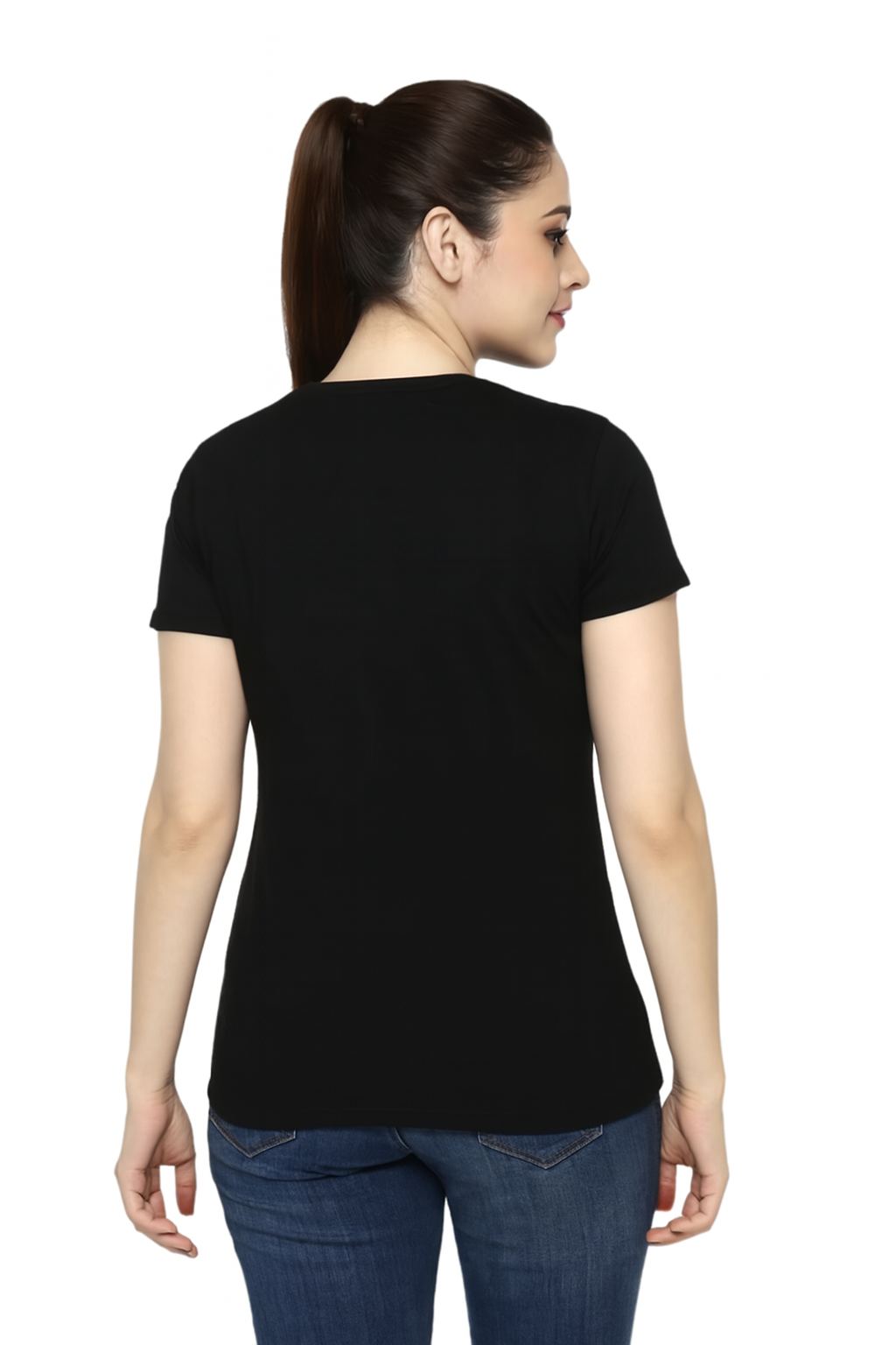 Attitude Start Of Fashion Women’s Black Printed Cross T-Shirt – Soft Cotton Casual Tee