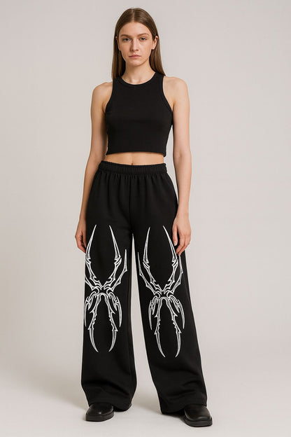 Attitude Girl's Regular Fit Printed Baggy Lower