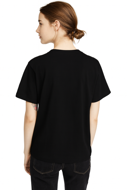 Attitude Start Of Fashion women's Black Look graphic Printed T-shirt