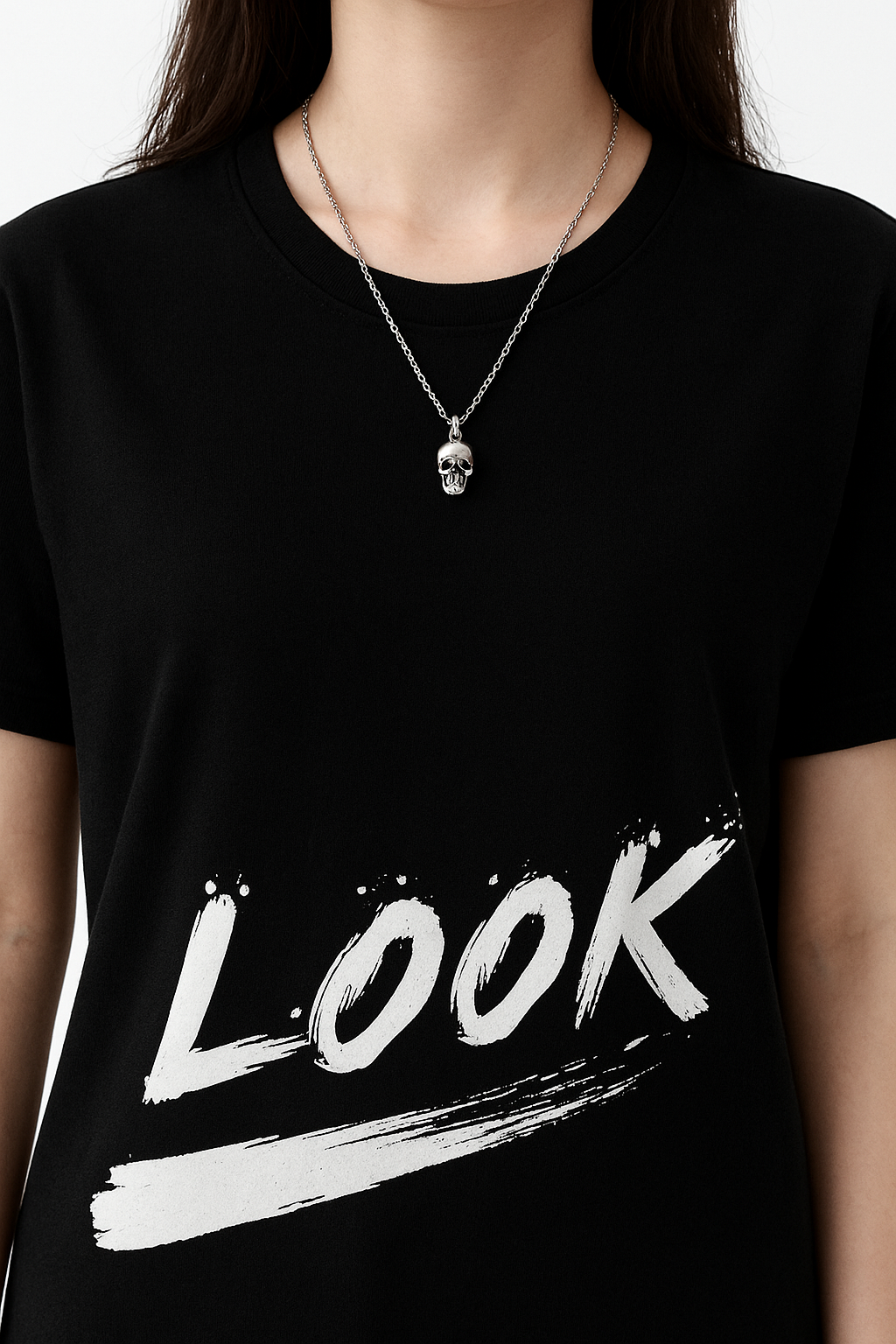 Attitude Start Of Fashion women's Black Look graphic Printed T-shirt