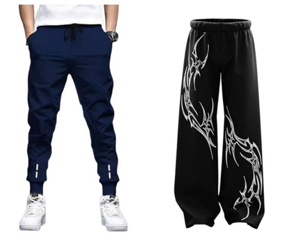 Attitude Men’s Jogger & Baggy Lower Combo – Trendy Printed Casual Wear