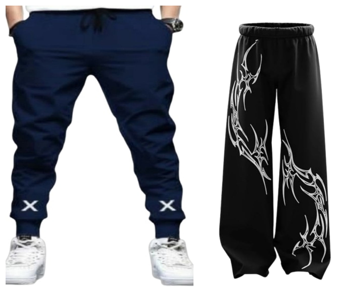 Attitude Combo Men's Regular Fit Printed Lower– Cotton Blend Joggers with Elastic Waistband & Pockets |