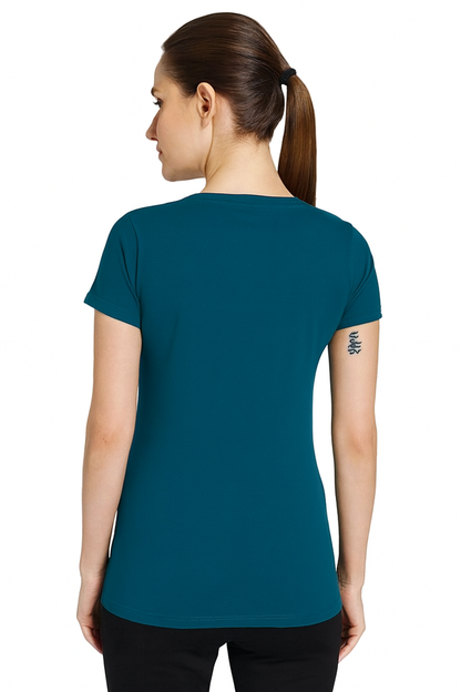 Attitude Start Of Fashion Blue Panda Print Women Tshirt