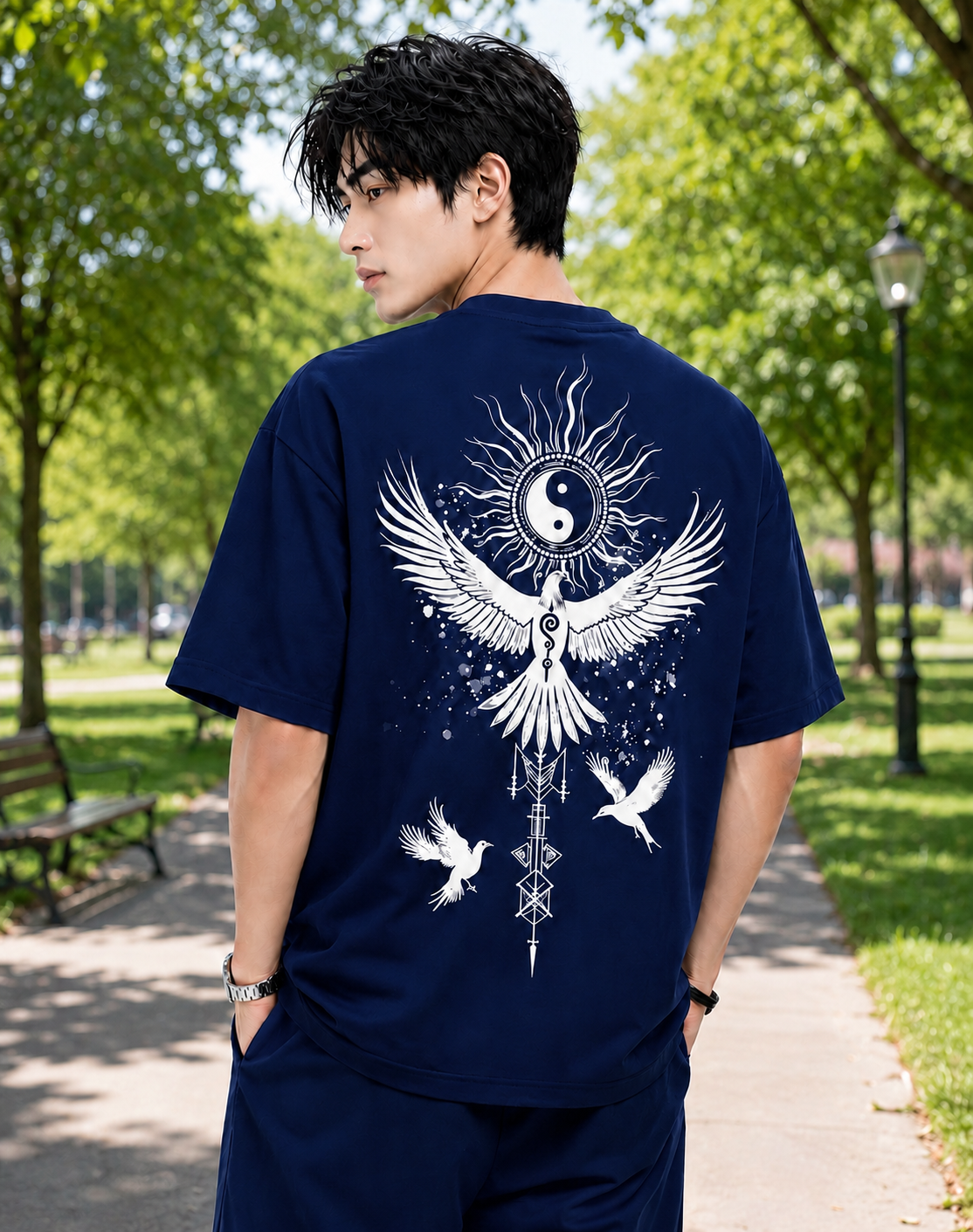 Attitude Start Of Fashion tshirt for men oversized Anime Bird Printed T shirt