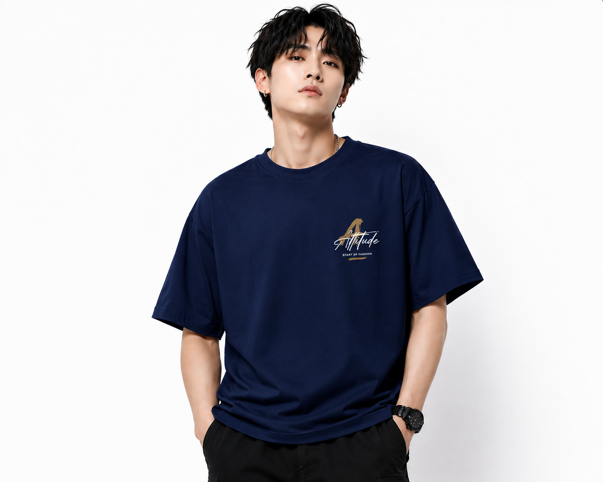 Attitude Oversized Anime Graphic T-Shirt for Men | Mens LoosE Fit Back Printed Oversized Tshirt