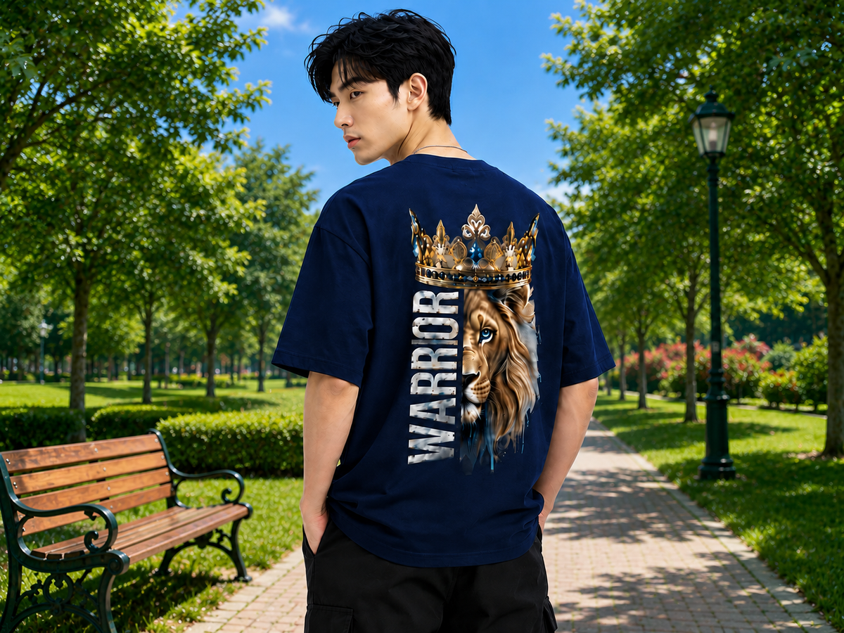 Attitude Men Tiger Printed Oversized Black Tee | Anime T Shirt | Baggy T Shirt