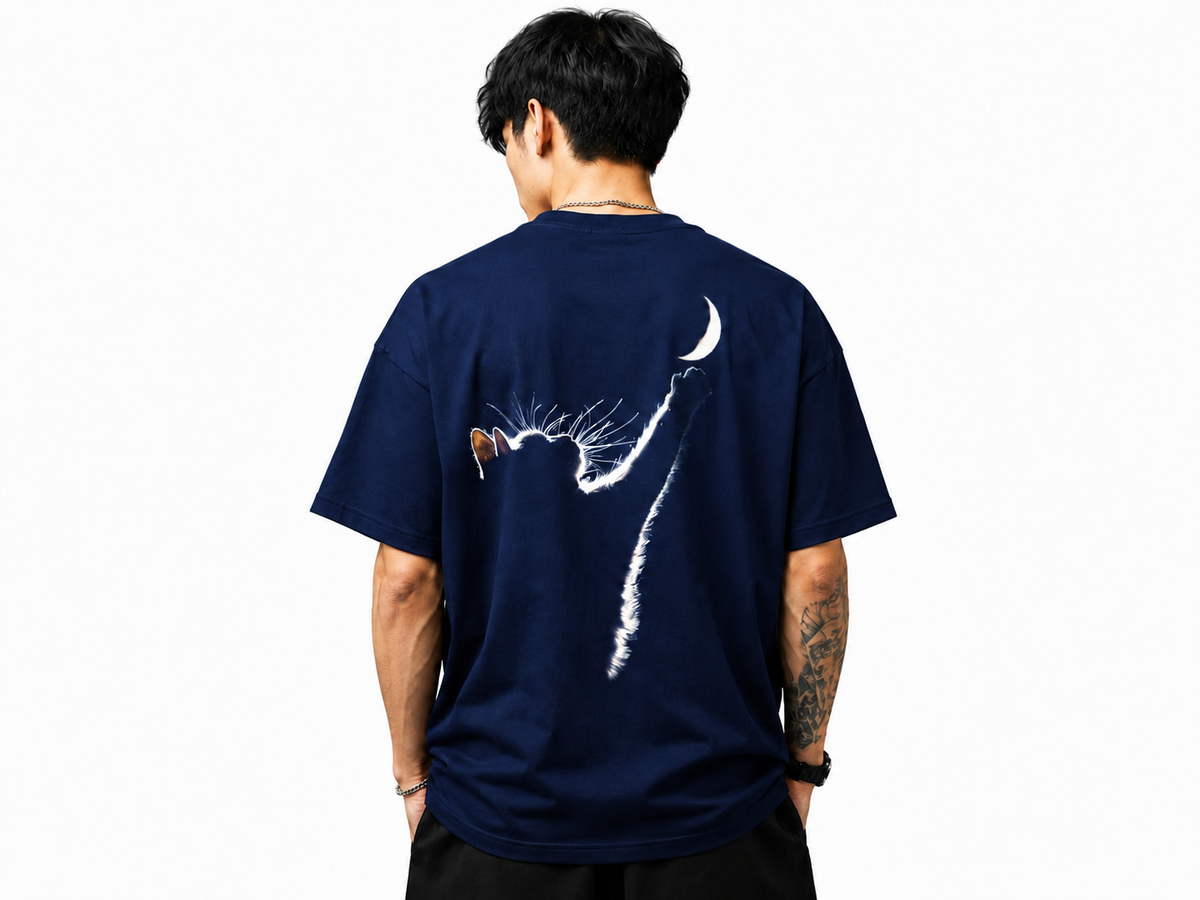 Attitude Oversized Anime Graphic T-Shirt for Men | Mens LoosE Fit Back Printed Oversized Tshirt