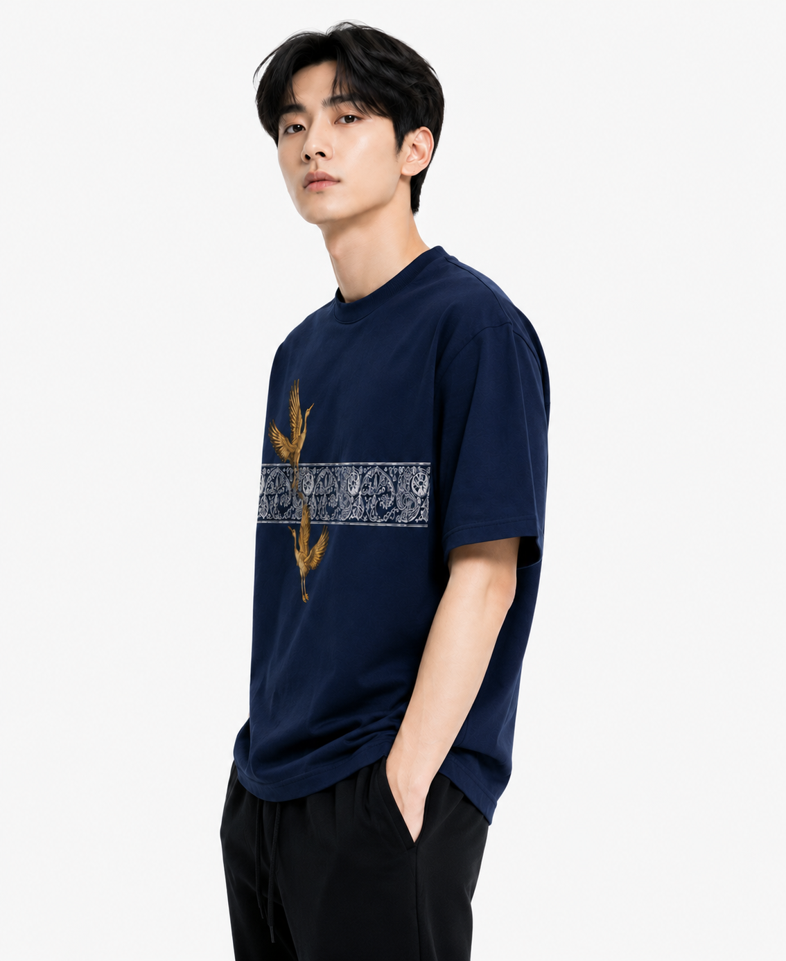 Attitude Men Typography Printed Round Neck Pure Cotton Oversized T-shirt