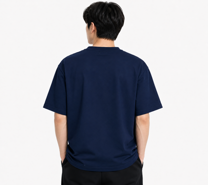 Attitude Men Typography Printed Round Neck Pure Cotton Oversized T-shirt