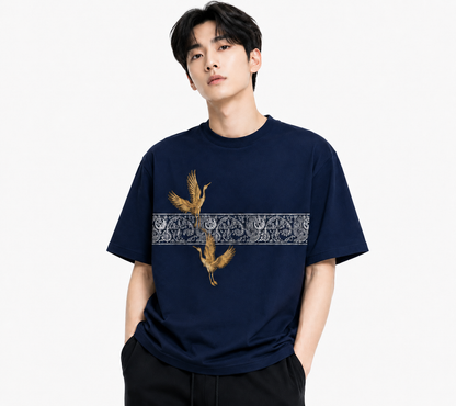 Attitude Men Typography Printed Round Neck Pure Cotton Oversized T-shirt