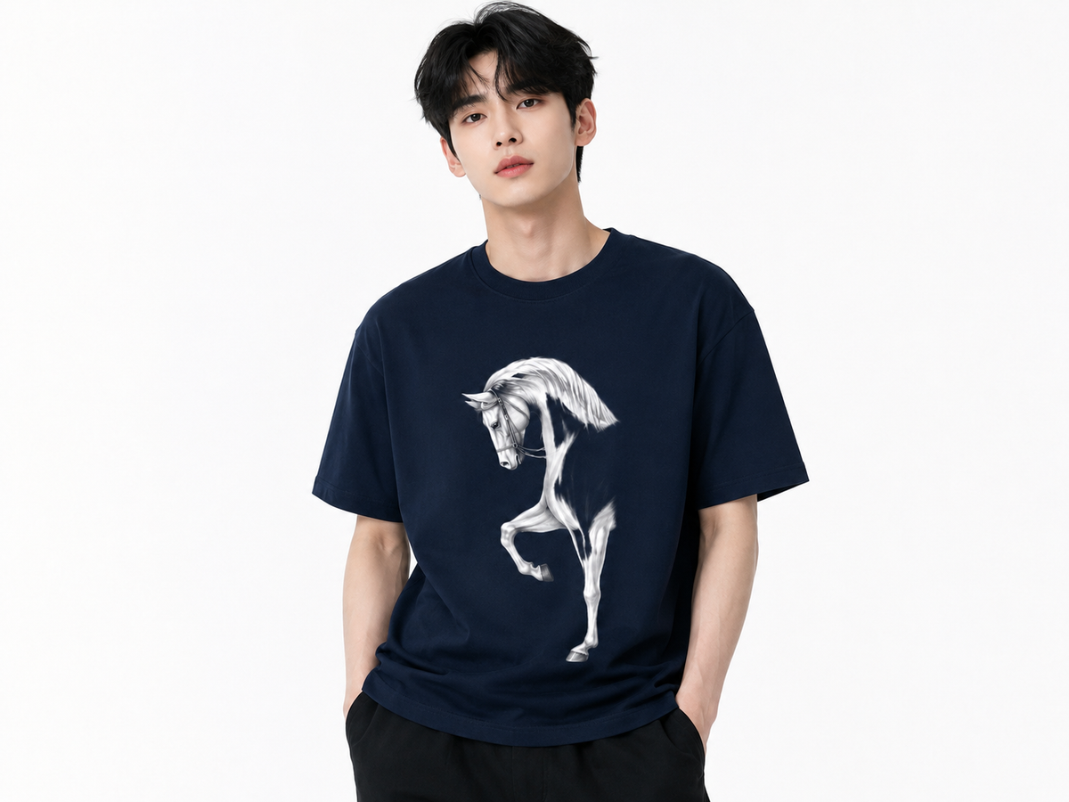 Attitude Men Typography Printed Round Neck Pure Cotton Oversized T-shirt