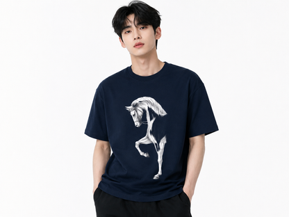 Attitude Men Typography Printed Round Neck Pure Cotton Oversized T-shirt