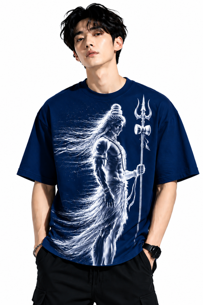 Attitude T-Shirts for Men | Mahadev Printed T- Shirt | Oversized Printed T-Shirt |  100% Pure Cotton T Shirt