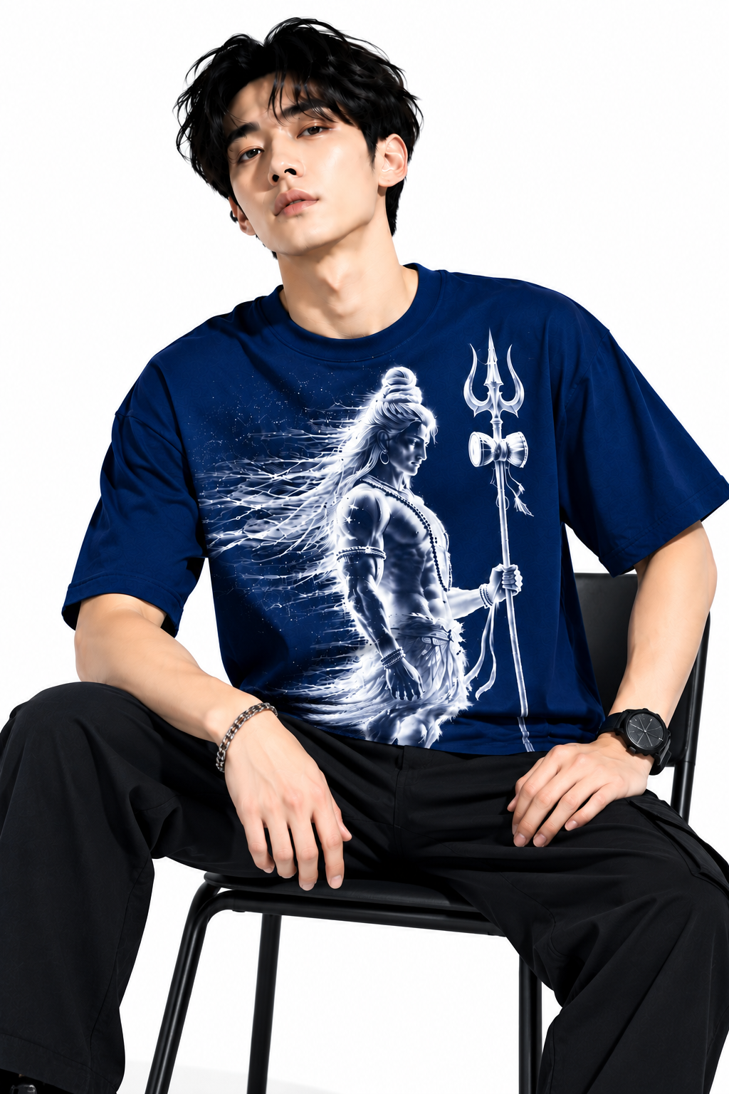 Attitude T-Shirts for Men | Mahadev Printed T- Shirt | Oversized Printed T-Shirt |  100% Pure Cotton T Shirt