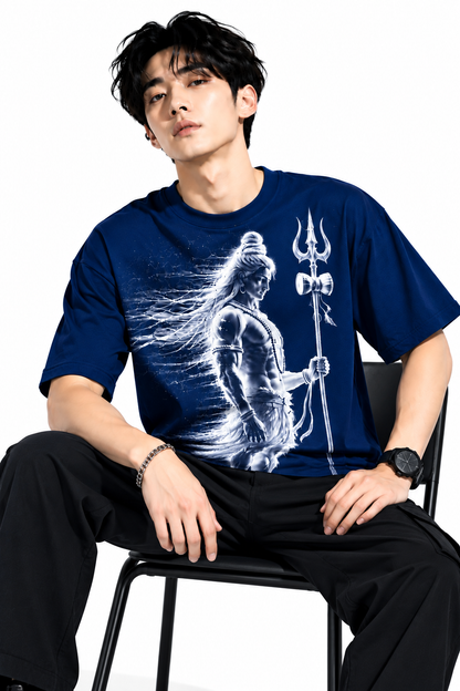 Attitude T-Shirts for Men | Mahadev Printed T- Shirt | Oversized Printed T-Shirt |  100% Pure Cotton T Shirt