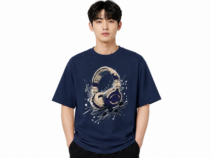Attitude Men Typography Printed Oversized T-Shirt - Men