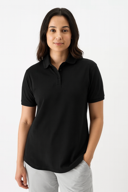 Elegant Dark Navy Women’s Polo T-Shirt | Soft Fabric, Everyday Comfort