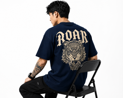 Attitude Men Printed Oversized Fit Cotton T- Shirt