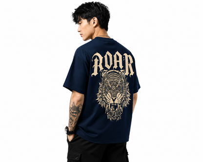 Attitude Men Printed Oversized Fit Cotton T- Shirt