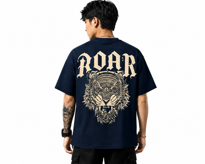 Attitude Men Printed Oversized Fit Cotton T- Shirt