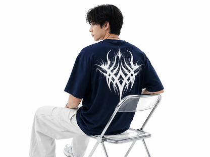 Attitude Men oversized anime gym Printed Crew Neck Oversized Fit Cotton T- Shirt
