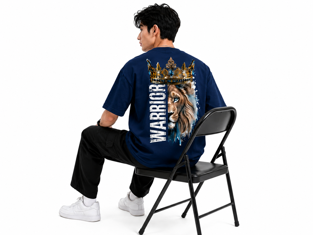 Attitude Men Tiger Printed Oversized Black Tee | Anime T Shirt | Baggy T Shirt
